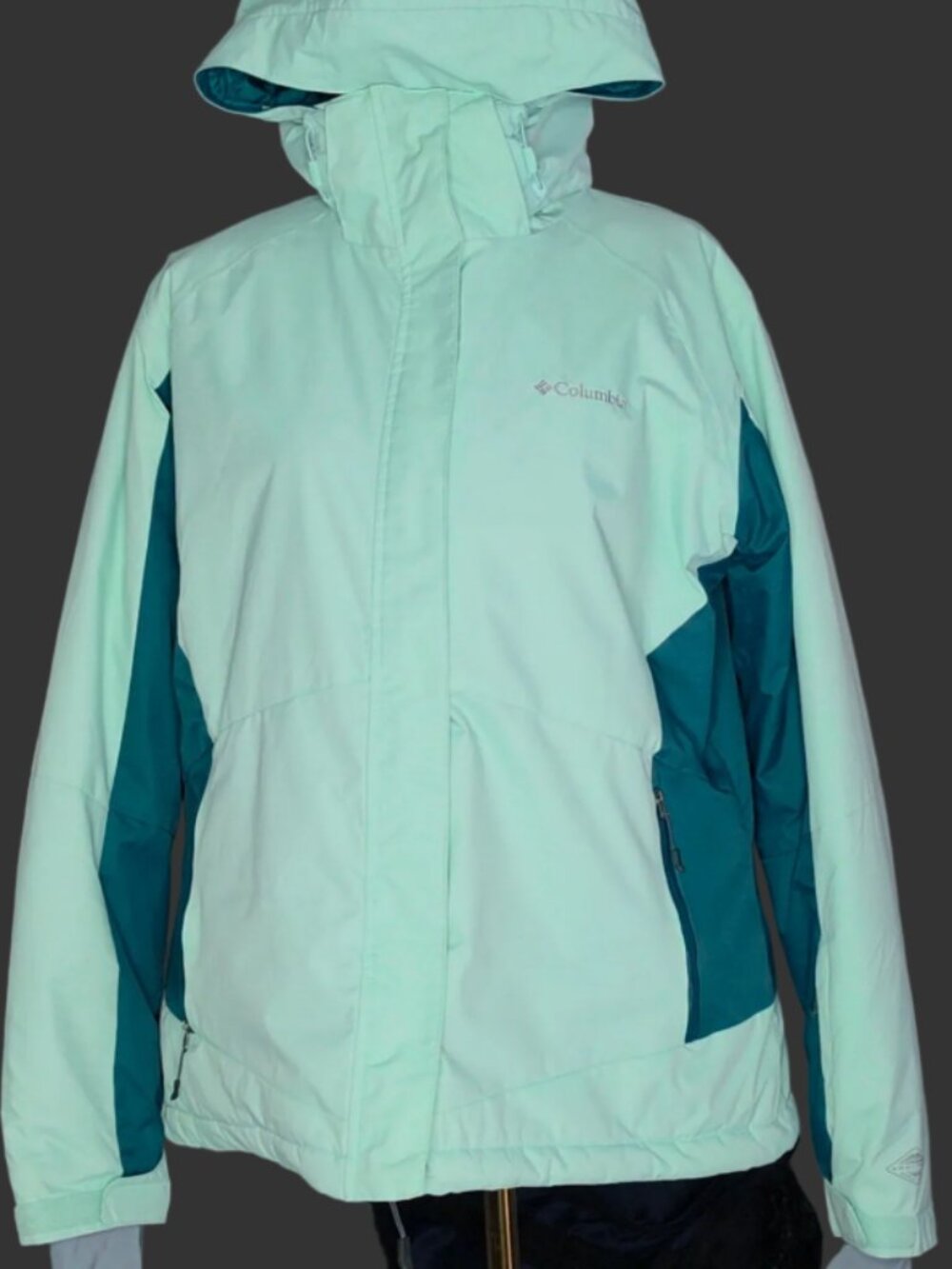 Columbia Omni-Heat Insulated Ski Snow Jacket – XL – Mint & Teal